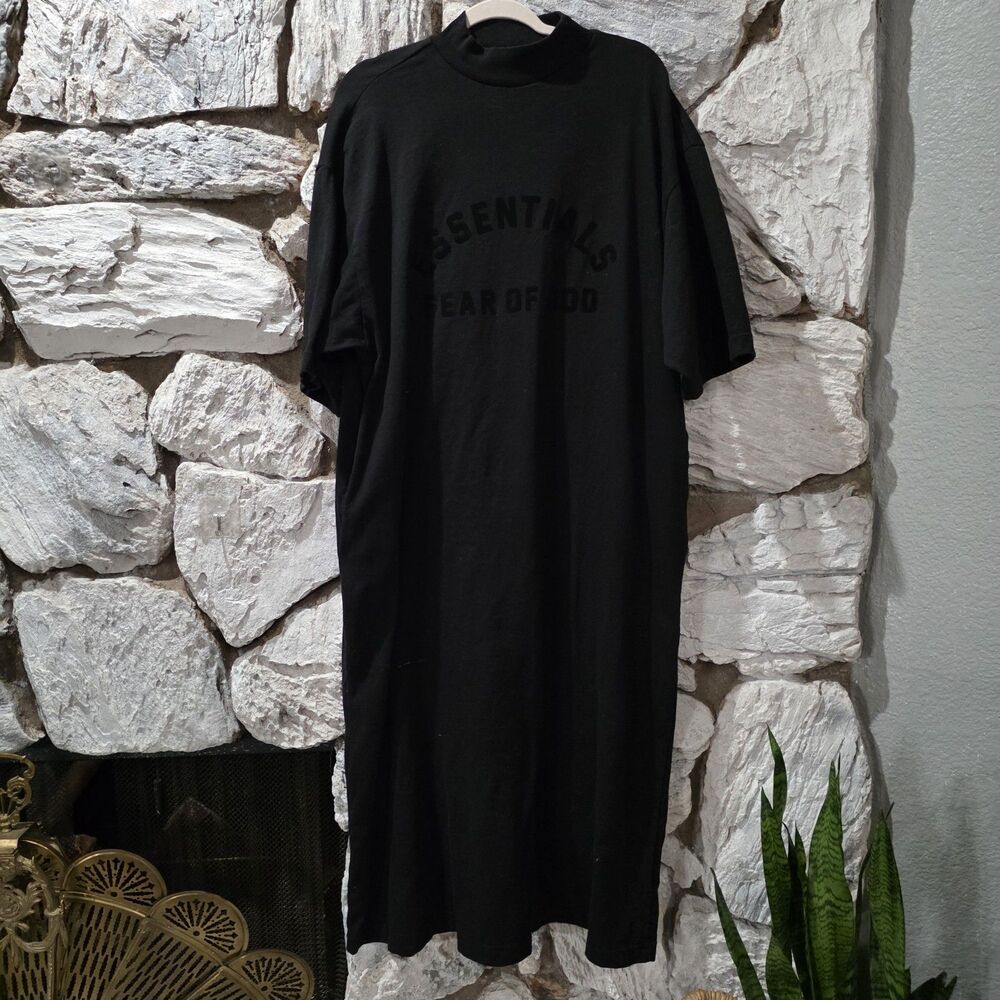 Essentials Fear Of God Women's Mock Neck Jersey Maxi Mumu Dress Minimalist M